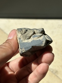 A collection of 9 Gandhara grey schist and stucco fragments of Buddha and divinities, 1/2nd C.
