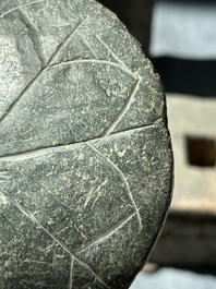 Six Gandhara grey schist fragments with divinities and floral design, 1/4th C.