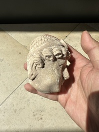 A collection of 9 Gandhara grey schist and stucco fragments of Buddha and divinities, 1/2nd C.