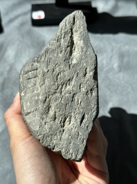 Four Gandhara grey schist fragments with Buddha and Bodhisattva, 1st/3rd C.
