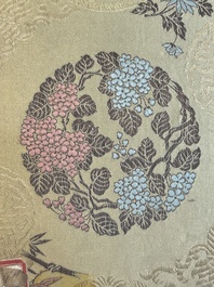 Chinese school: 'Album with eight various works', ink and colour on paper, 20th C.