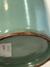 A Chinese Longquan celadon 'kinuta' vase, Song/Yuan