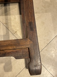 A pair of Chinese Huanghuali wood chairs, Ming