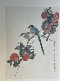 Yan Bolong 顏伯龍 (1898-1955): 'Birds and flowers', ink and colour on paper, dated 1937