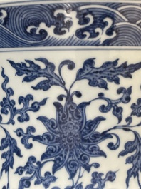 A large Chinese blue and white 'hu' 'bajixiang' vase, Yongzheng mark, 19/20th C.