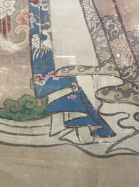 Chinese school: A series of four paintings, ink and colour on silk, signed Qi Qi 岐琦, dated 1886