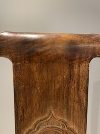 A pair of Chinese Huanghuali wood chairs, Ming