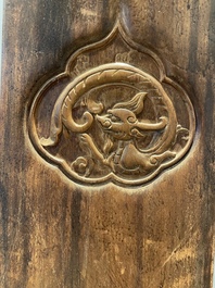 A pair of Chinese Huanghuali wood chairs, Ming