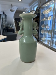 A Chinese Longquan celadon 'kinuta' vase, Song/Yuan