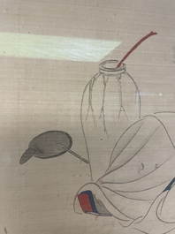 Chinese school: A series of four paintings, ink and colour on silk, signed Qi Qi 岐琦, dated 1886