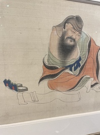 Chinese school: A series of four paintings, ink and colour on silk, signed Qi Qi 岐琦, dated 1886
