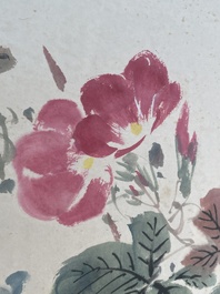 Yan Bolong 顏伯龍 (1898-1955): 'Birds and flowers', ink and colour on paper, dated 1937
