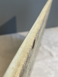A Chinese famille rose 'hundred boys' plaque, Qianlong mark, 20th C.