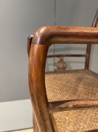 A pair of Chinese Huanghuali wood chairs, Ming