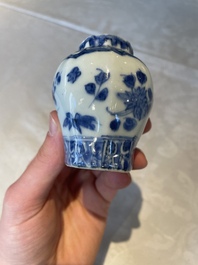 Four various Chinese blue and white vases, Transitional period