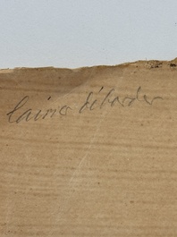 Two Japanese ink drawings of French warship structure diagrams, 19th C.