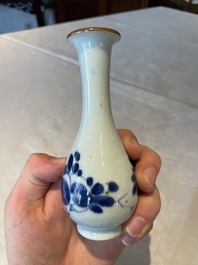 Four various Chinese blue and white vases, Transitional period