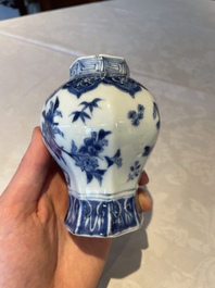 Four various Chinese blue and white vases, Transitional period