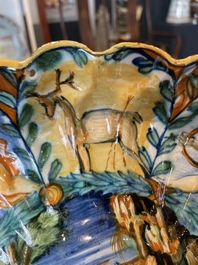 An Italian maiolica 'Istoriato' crespina with Diana and Actaion, workshop of Angelo and Ludovico Picchi, Casteldurante, ca. 1550