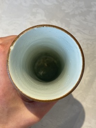 Four various Chinese blue and white vases, Transitional period