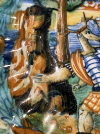 An Italian maiolica 'Istoriato' crespina with Diana and Actaion, workshop of Angelo and Ludovico Picchi, Casteldurante, ca. 1550