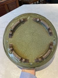 A Chinese Jun-glazed narcissus bowl, probably Ming