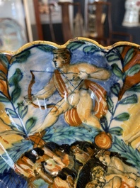 An Italian maiolica 'Istoriato' crespina with Diana and Actaion, workshop of Angelo and Ludovico Picchi, Casteldurante, ca. 1550