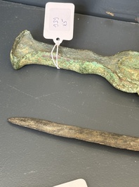 Four bronze daggers and a sword, Luristan and Syria, 1st C. B.C.