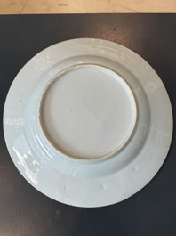 A Dutch-decorated Chinese famille verte armorial 'Provinces' dish with the arms of the province of Zeeland, Kangxi/Yongzheng