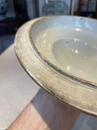 A Chinese Canton famille rose tureen and cover with narrative design, 19th C.