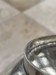 A fine Vietnamese silver bowl and saucer, Lei 雷 mark, 19th C.
