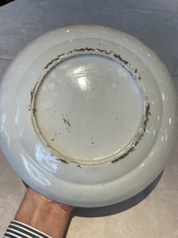 Five Chinese Canton famille rose plates with narrative design, 19th C.