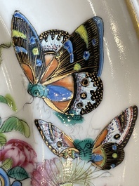 Seven fine Chinese Canton famille rose dishes and plates, 19th C.