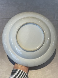 Six Chinese Canton famille rose deep plates with narrative design, 19th C.