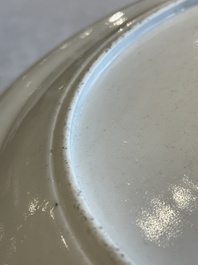 A pair of unusual and fine Chinese Canton famille rose dishes, 19th C.