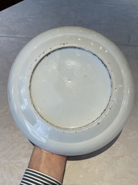 Five Chinese Canton famille rose plates with narrative design, 19th C.