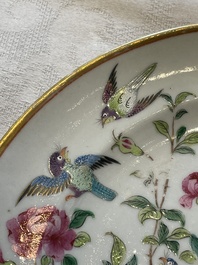 A rare Chinese Canton famille rose armorial plate with the arms of Wight, ca. 1810