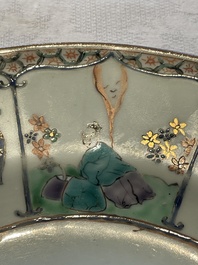A Dutch-decorated Chinese famille verte armorial 'Provinces' dish with the arms of the province of Zeeland, Kangxi/Yongzheng