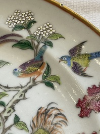 A rare Chinese Canton famille rose armorial plate with the arms of Wight, ca. 1810