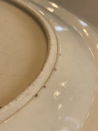 A pair of unusual and fine Chinese Canton famille rose dishes, 19th C.