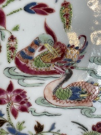 Seven fine Chinese Canton famille rose dishes and plates, 19th C.