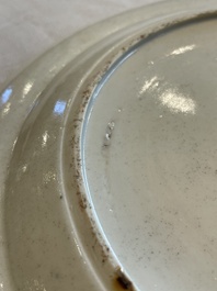 A pair of unusual and fine Chinese Canton famille rose dishes, 19th C.