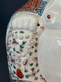 A Chinese famille rose Buddha, Zhu Mao Ji Zao 朱茂記造 mark, Republic