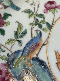 A rare Chinese Canton famille rose armorial plate with the arms of Wight, ca. 1810