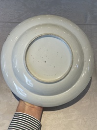 Six Chinese Canton famille rose deep plates with narrative design, 19th C.