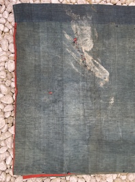 A Chinese embroidered 'Eight Immortals' silk panel, 19th C.