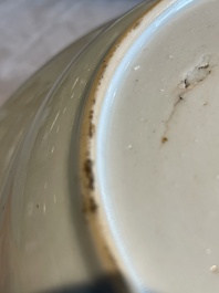 A Chinese famille rose dish, two plates and a Dutch-decorated plate, Qianlong