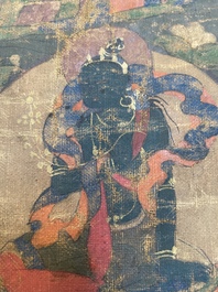 A thangka depicting Bhaisajyaguru, Tibet, 15/16th C.