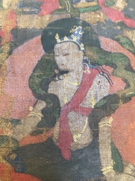 A thangka depicting Bhaisajyaguru, Tibet, 15/16th C.