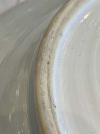 A pair of Chinese famille rose 'river landscape' dishes, Qianlong